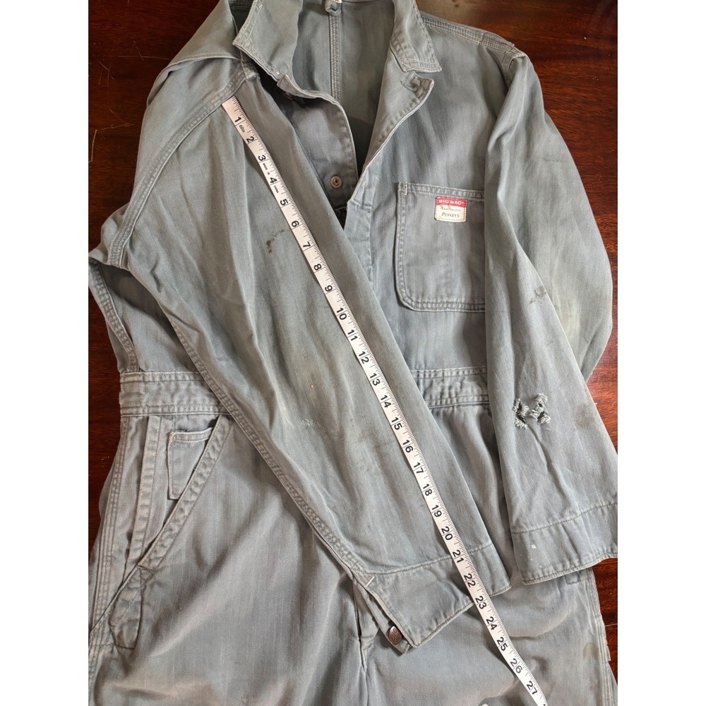 Big Mac Mens Vintage Coveralls 40R Pennys Sanforized Twill Workwear Jumpsuit - Picture 7 of 11